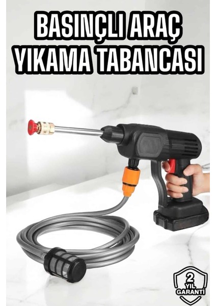 Yeni Nesil Araç Yıkama Şarjlı Tabancası Basınçlı Su Hazneli - CHT7180-7470