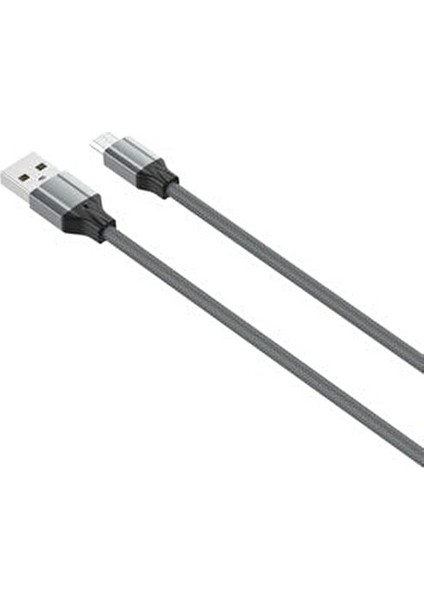 Cep Telefonu Hızlı Şarj Kablosu 2 m Lightning Gri Renk Dayanıklı Tasarım fırsatları