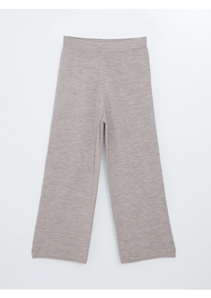 Yeni Sezon Beli Lastikli Düz Geniş Paça Kadın Triko Pantolon indirimleri