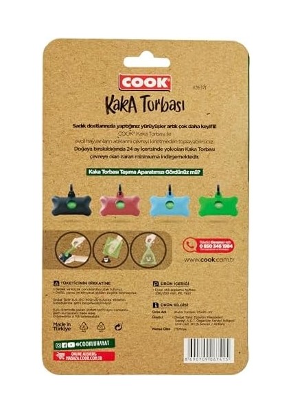 Cook Kaka Torbası Yedeği 30'lu Rulo 4'lü (Blister'li) fiyatları