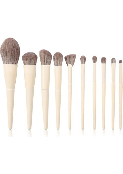 Bolivia's Makyaj Fırçası Seti, 10'lu Profesyonel Set, Yüksek Kalite Sentetik Kıllar, Hassas Ciltler Için Özel Tasarım, Tüm Yüz ve Göz Makyajı Için Komple Çözüm