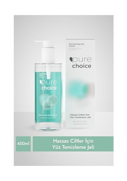 Pure Choice Hassas Ciltler Için Yüz Temizleme Jeli 400 Mililitre modelleri