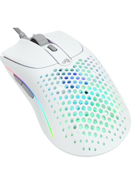Model O 2 Rgb Kablolu Bamf Sensörlü 26000 Dpı 59 Gram Gaming Mouse Mat Beyaz