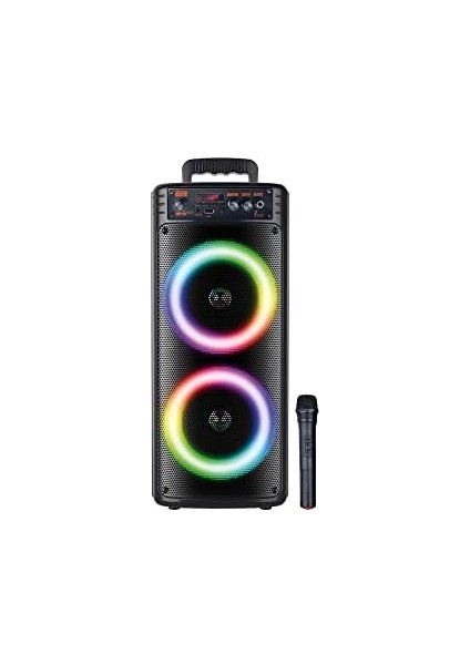 8.0"x2 Kablosuz Mifrofonlu Ledli Bluetooth Hoparlör Bts-68 fiyatları