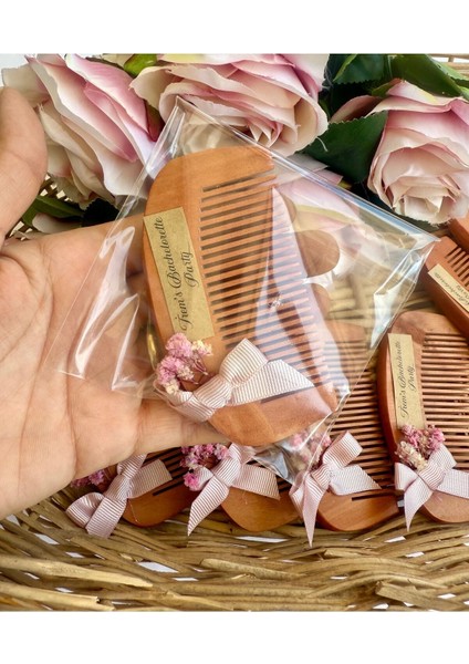 Pembe Nikah-Kına-Söz-Bride Hediyelik Ahşap Tarak 10ADET Gelin Hamamı fiyatları