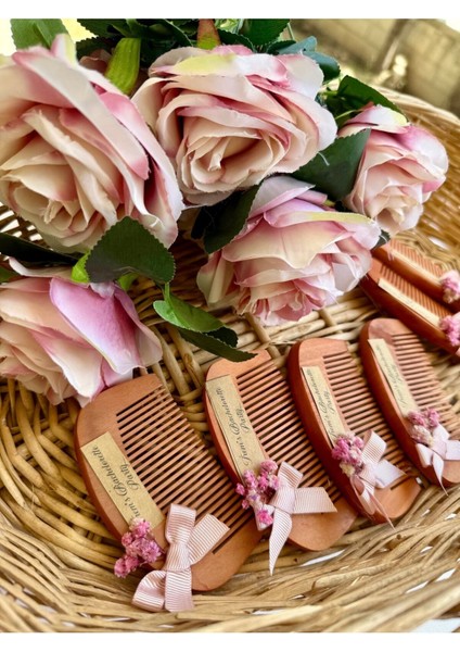 Pembe Nikah-Kına-Söz-Bride Hediyelik Ahşap Tarak 10ADET Gelin Hamamı fırsatları