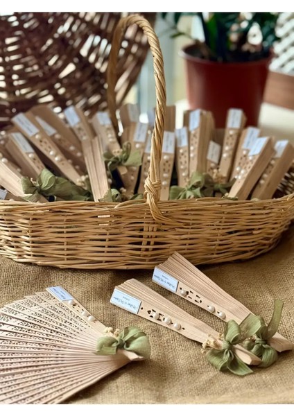 10 Adet Yelpaze Hediyelik Bride Yelpazesi Düğün-Kına Hediyelik Yelpaze