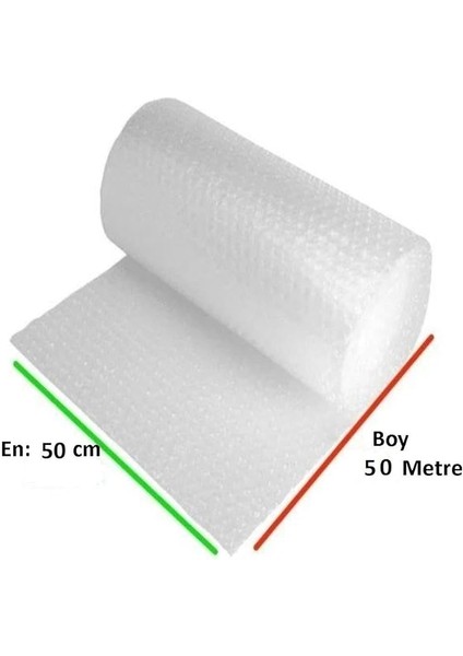 Balonlu Naylon 50CM x 50MT (En: 50 Cm, Boy: 50MT.) Üç Katlı Eşya Koruma Ambalajı, Pat Pat modelleri