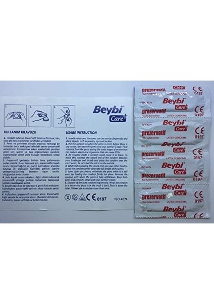 Beybi Care Prezervatif - Kondom (100 Adet) (Lateks) fiyatları
