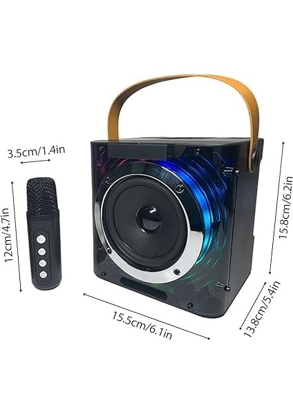 2 Kablosuz Mikrofonlu Karaoke Makinesi Bt Mikrofon ve Hoparlör Rgb Işık Efektli Ktv Seti El Mikrofonu Hafif Taşınabilir Karaoke Sistemi Doğum Günü Ev Partisi Dış Mekan Leri fırsatları