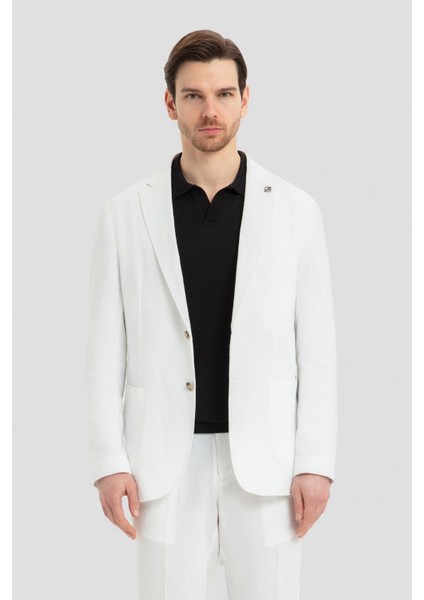 Beyaz Slim Fit Keten Erkek Takım Elbise Yazlık Şık Model fiyatları