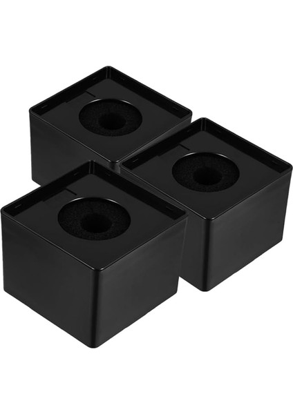 3 Adet Mikrofon Standı: Kare Küp Mikrofon Bayrak Istasyonu Mikrofon Logo Tutucu Ekipman Mikrofon Aksesuarları Röportaj ve Ktv Için