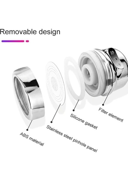 Krom Tasarruflu Oynar Başlık 3 Fonksiyonlu Musluk Başlığı Rahat ve Kolay Kullanım modelleri