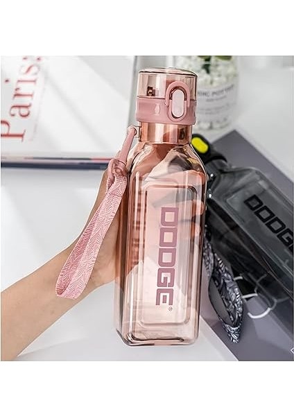 Spor Su Şişesi, Sızdırmaz 1l Spor Şişesi, Bpa Içermeyen Spor Su Şişeleri, Şeffaf Kare Su Şişesi, Fitness, Kamp, Doğa Sporları Için Taşınabilir Su Şişesi (Pembe) modelleri