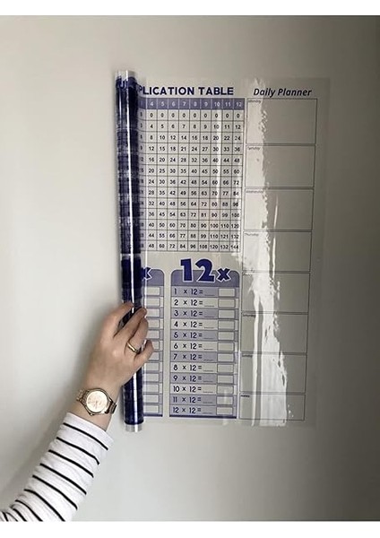 Kağıt Çarpım Tablosu Akıllı Yazı Tahtası 100x56 cm 1 Kalem ile İngilizce Renkli fiyatları