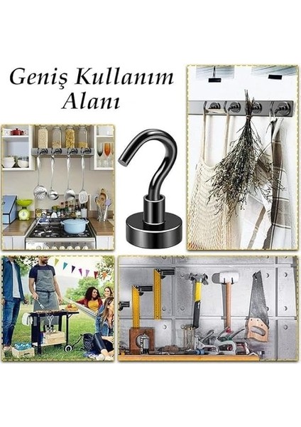 10 Adet Neodyum Mıknatıs Askı Seti 14KG Taşıma Kanca Mutfak Buzdolabı Banyo Kapı Dolap Balkon Tekne indirimleri