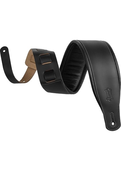 M26PD-BLK Gitar Askısı Top Grain Leather 3" - Siyah