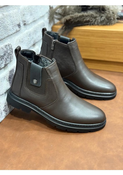 Hakiki Deri Büyük Numara Ortopedik Kürklü Erkek Bot modelleri