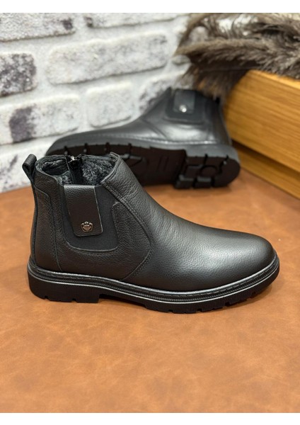 Hakiki Deri Büyük Numara Ortopedik Kürklü Erkek Bot fırsatları