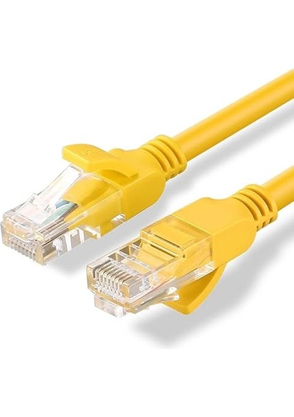 CAT5E Ethernet Kablosu, 1 Metre, Sarı