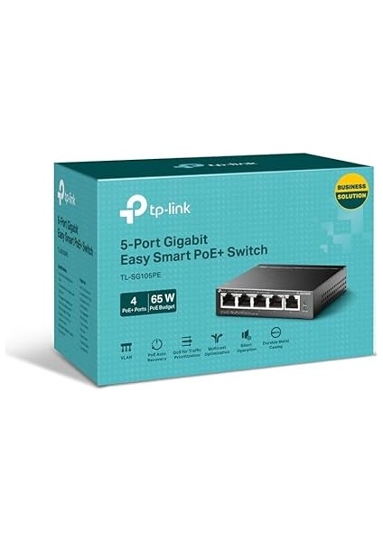 TL-SG105PE, 5-Port Gigabit Easy Smart Switch With 4-Port Poe+ fırsatları
