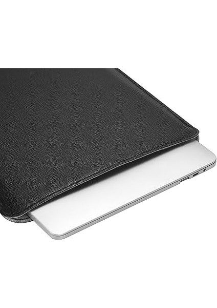 Laptop Kılıfı 15 Inç MacBook Air 15" M3 Pro/max 2024 A3114 & M2 2023 A2941 ile Tam Uyumlu, Suni Deri Kılıf Kılıf, Siyah modelleri