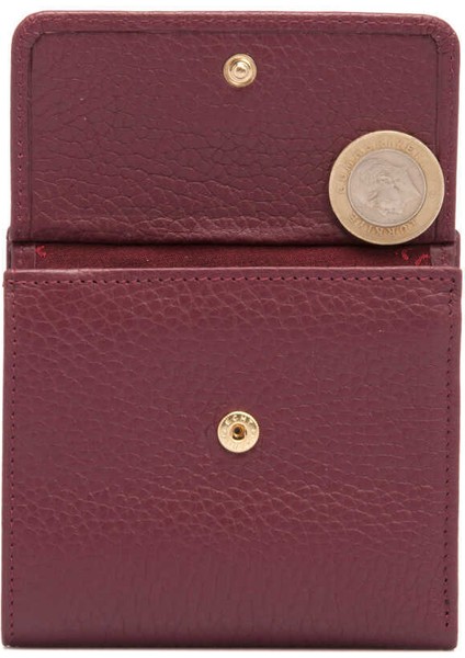 Bordo Hakiki Deri Kadın Cüzdan - S1CB00005627-M71