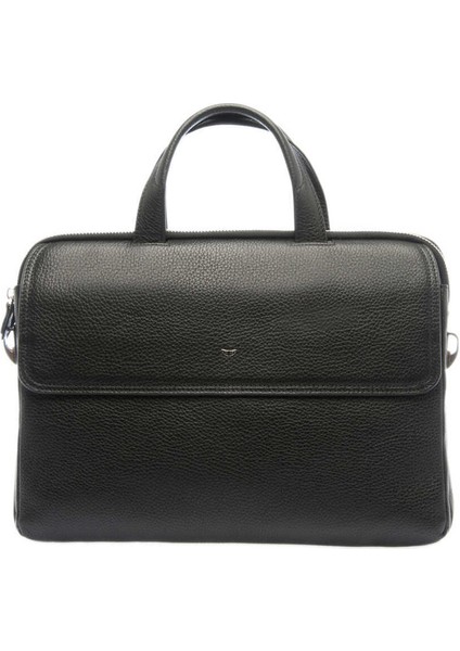 Siyah Hakiki Deri Erkek Evrak Çantası - S1EV00021388-A41