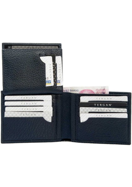 Lacivert Hakiki Deri Erkek Cüzdan - S1CE00001468-A38