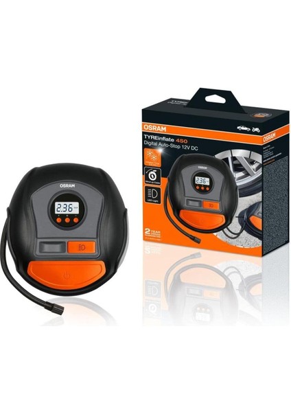 12V Lastik Şişirme Hava Kompresörü 120W (0-100 Psı / 0-6.9 Bar / 3.5 Dk) (Dijital)