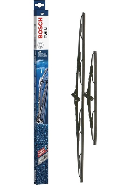 Twin Silecek Seti Hyundai I30 (2011-2016), Kia Cee'd (12-2018), Nissan Micra V (16-2019), Suzuki Sx4 S-Cross (19-2022), Toyota Auris (2015-2018), Corolla (2013-2019) [650/340 Mm] 654 3397010299