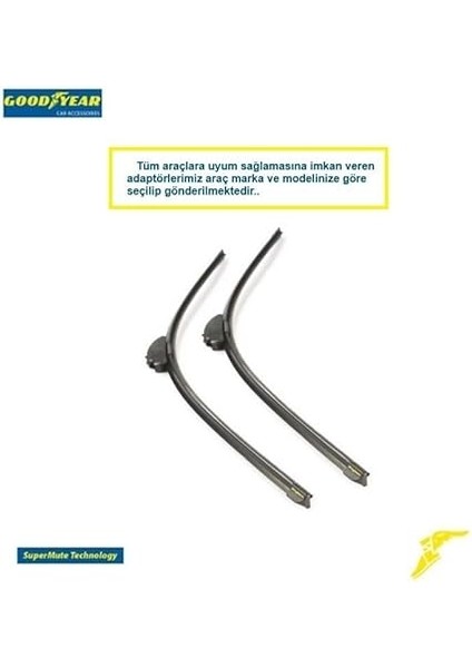 Silecek Süpürgesi Ön Muz Tipi Super-Mute Renault Grand Scenic 3 Jz 2009-2016 (750MM+650MM) modelleri