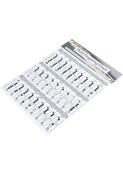 Flüt Akor Tablosu, Taşınabilir Flüt Parmak Çalma Akor Tablosu Kaplamalı Kağıt Flüt Parmak Çalma Alıştırma Tablosu Acemi Öğrenci Uygulama Öğretim (Büyük Flüt Çalma Tablosu modelleri