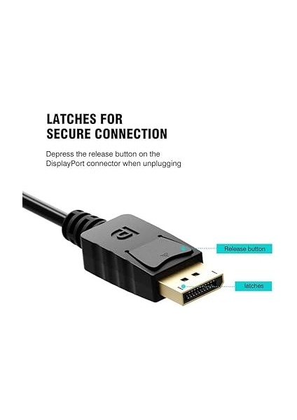 1843 1.8 Metre Displayport To HDMI Çevirici Dönüştürücü Adaptör Kablosu 24 Ayar Altın Kaplama Giriş Uçları Yüksek Kaliteli indirimleri