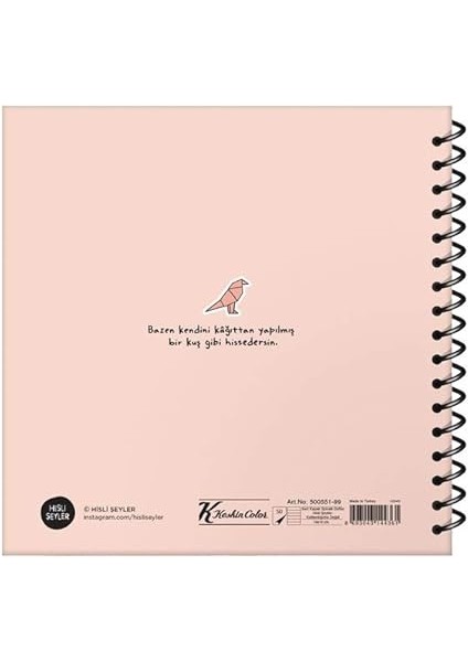 Şeyler 50 Yaprak Çizgili Sert Kapak Stickerli Defter, Katlandığıma Değdi, 16X15CM modelleri