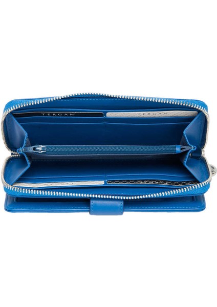 Mavi Hakiki Deri Kadın Cüzdan - S1CB00005789-J1F