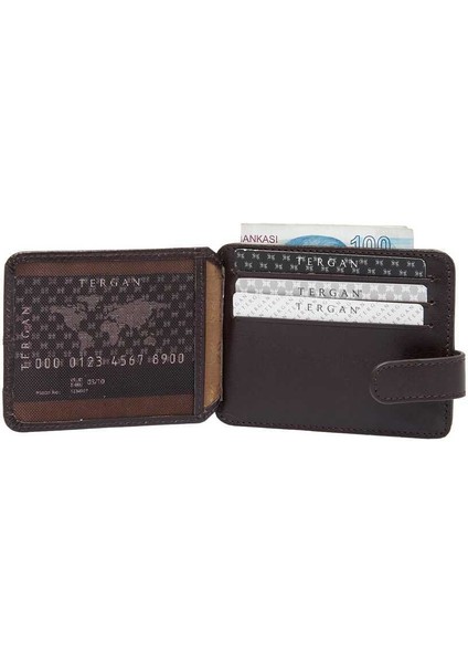 Kahve Hakiki Deri Erkek Kredi Kartlık - S1KK00001533-B07