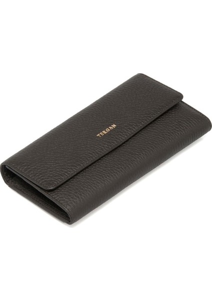 Kahve Hakiki Deri Kadın Cüzdan - S1CB00005719-A42