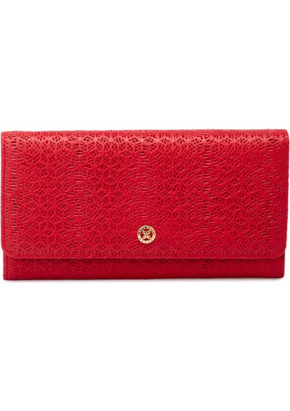 Kırmızı Hakiki Deri Kadın Cüzdan - S1CB00005787-B68