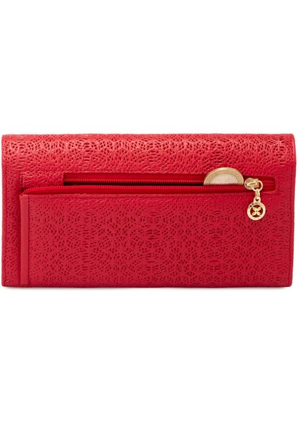 Kırmızı Hakiki Deri Kadın Cüzdan - S1CB00005787-B68