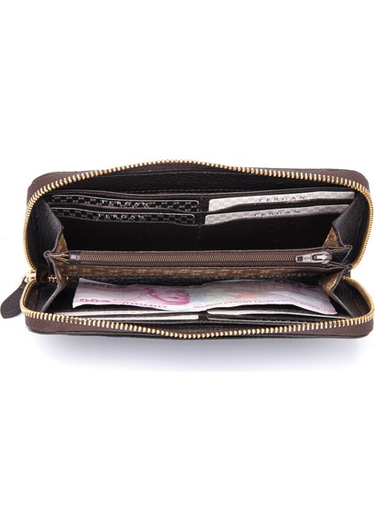 Kahve Hakiki Deri Kadın Cüzdan - S1CB00005734-A42 fiyatları