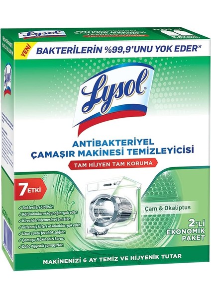 Antibakteriyel Çamaşır Makinesi Temizleyici Çam ve Okaliptus Ferahlığı 250 ml