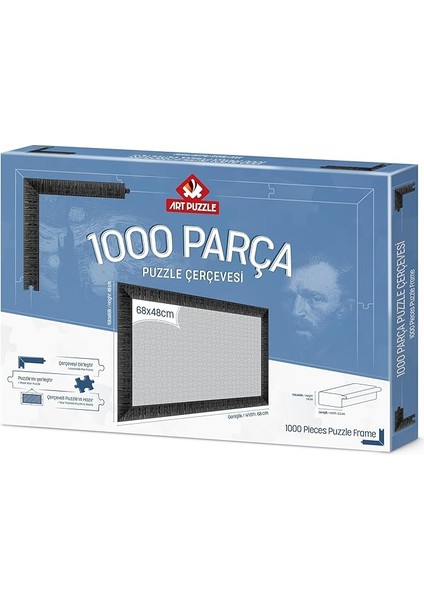 Puzzle Siyah 1000 Parça Demonte Puzzle Çerçevesi