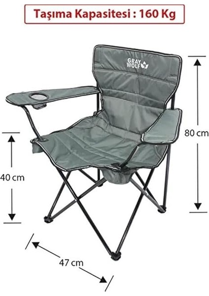Gray Wolf Quatro Bardaklı Kamp Sandalye ve Masa Seti Siyah Çağla fiyatları