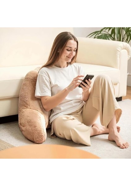 Okuma Yastığı, Yatak, Kanepe, Sandalye, Bel Desteği, Kol Dayanağı, Sırtlık, Minder, Kitap Okuma, Oyun, Tv Izleme, Dinlenme Için Rahat Yastık (75 x 50 Cm) (Camel)