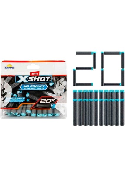 Excel 20’li Yedek Sünger Dart Paketi - Ekstra Atış Gücü ve Uzun Süreli Eğlence Için Dayanıklı Yedek Dartlar