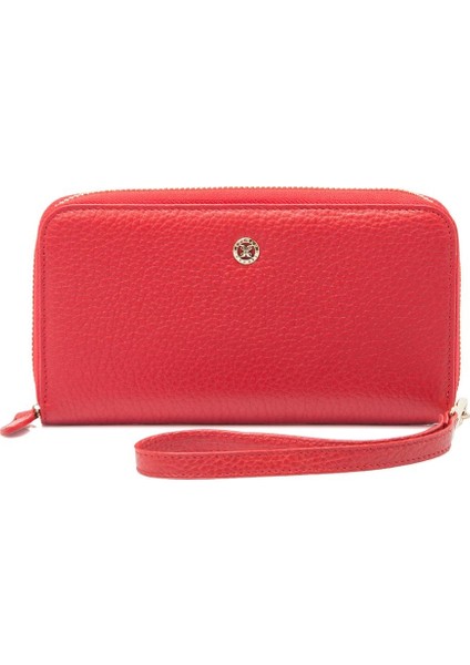 Kırmızı Hakiki Deri Kadın Cüzdan - S1CB00005734-B68