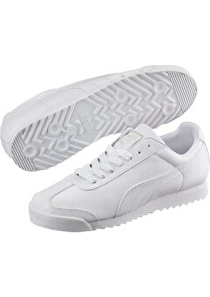 Roma Basic Erkek Spor Ayakkabı Beyaz-Gri Düz Desenli Konforlu Tasarım