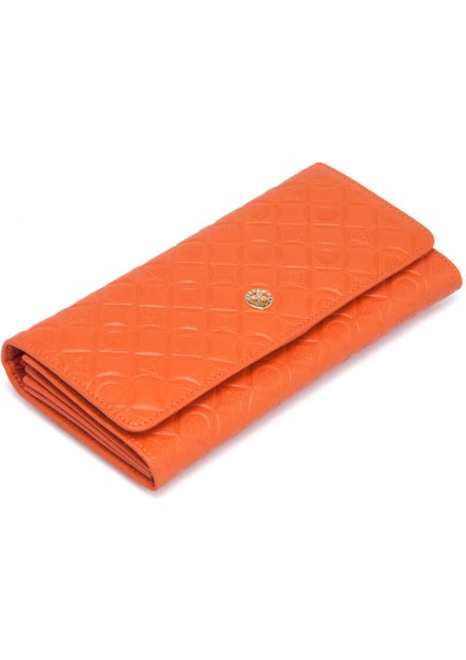 Turuncu Hakiki Deri Kadın Cüzdan - S1CB00005783-L7E fırsatları