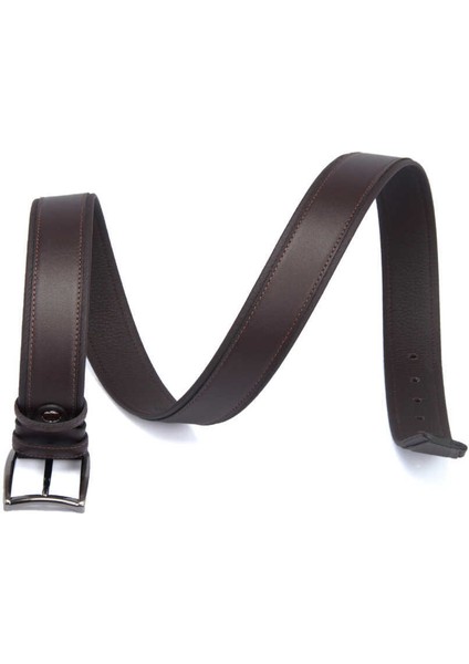 Kahve Hakiki Deri Erkek Kemer - S1EK00000312-D63